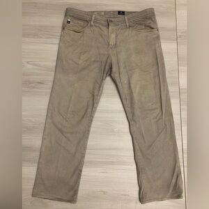 AG Adriano Goldschmied The Graduate Tailored Leg Chino Pants Men's 36x32 Beige